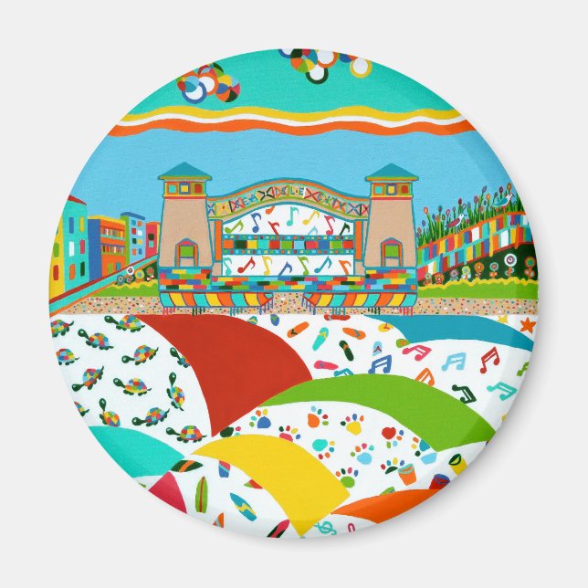 Sea Isle City Round Magnet (Front)