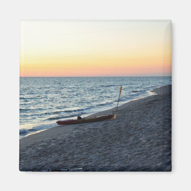 Sea Kayak Sur La Plage Sable Captiva Island Magnet (Devant)