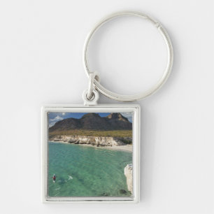 Sea kayaker on the Gulf of California at Isla Keychain