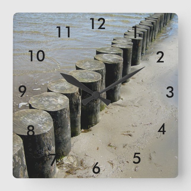 Sea Landscape Ocean Beach  Wall Clock (Front)