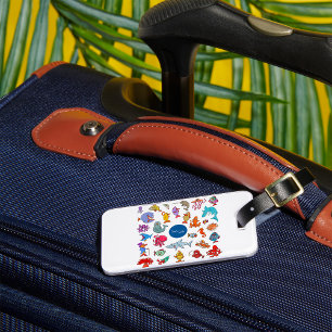 Sea Life Animals Colourful Ocean Characters Luggage Tag