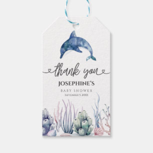 Sea Life Baby Shower Favor Gift Tags