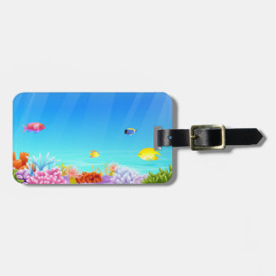 Sea Life Background Luggage Tag