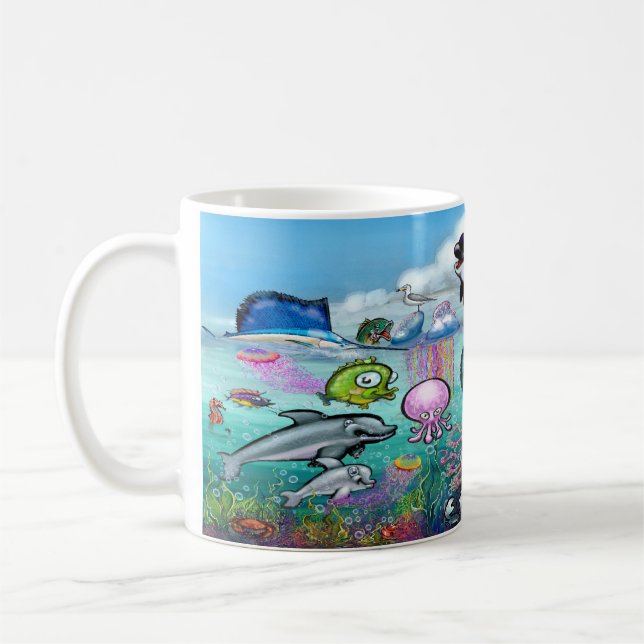 Sea Life Coffee Mug (Left)