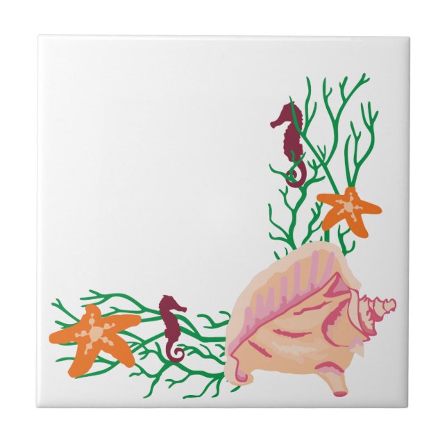 Sea Life Corner Tile (Front)