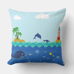 Sea Life Decorative Pillow