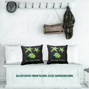 Sea-Life Exotic Throw Pillow