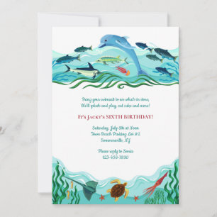 Sea Life Invitation