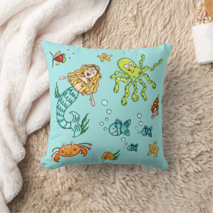 Sea Life Marine Under the Sea Throw Pillow