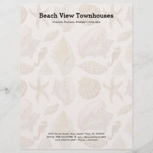 Sea Life Pattern Background Letterhead