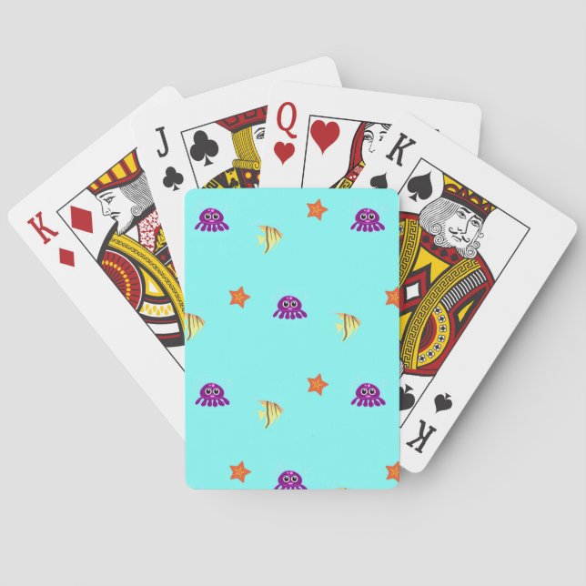 Sea life playing cards (Back)