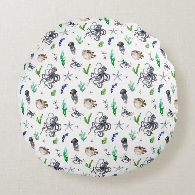 SEA LIFE ROUND PILLOW (Front)