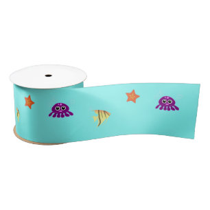 Sea life satin ribbon