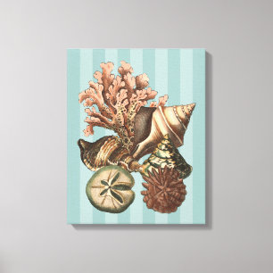 Sea Life Silhouette Canvas Print