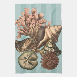 Sea Life Silhouette Kitchen Towel