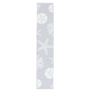 Sea Life Silhouettes (Coastal Gray) Medium Table Runner
