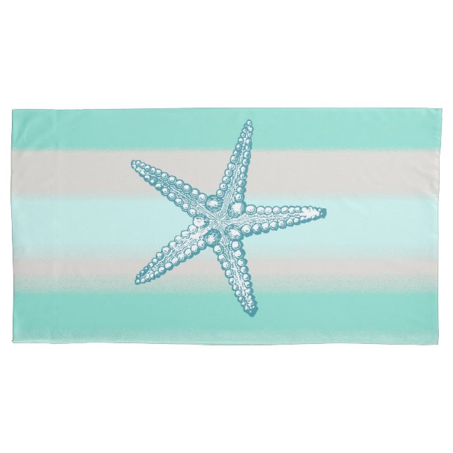 Sea Life Starfish Nautical Pillowcase King Size (Front)