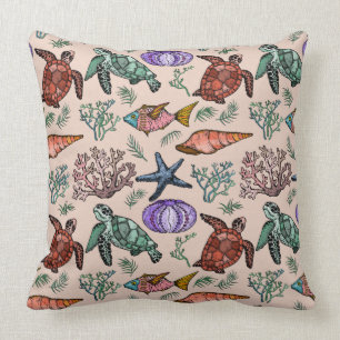 Sea Life Throw Pillow