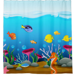 Sea Life Under The Sea Shower Curtain