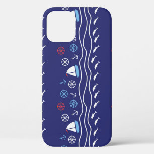 Sea Life: Vintage Seamless Pattern iPhone 12 Case