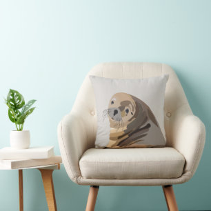 Sea Lion Animal  Throw Pillow