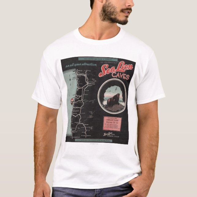 Sea Lion Caves, Florence, Oregon T-Shirt (Front)