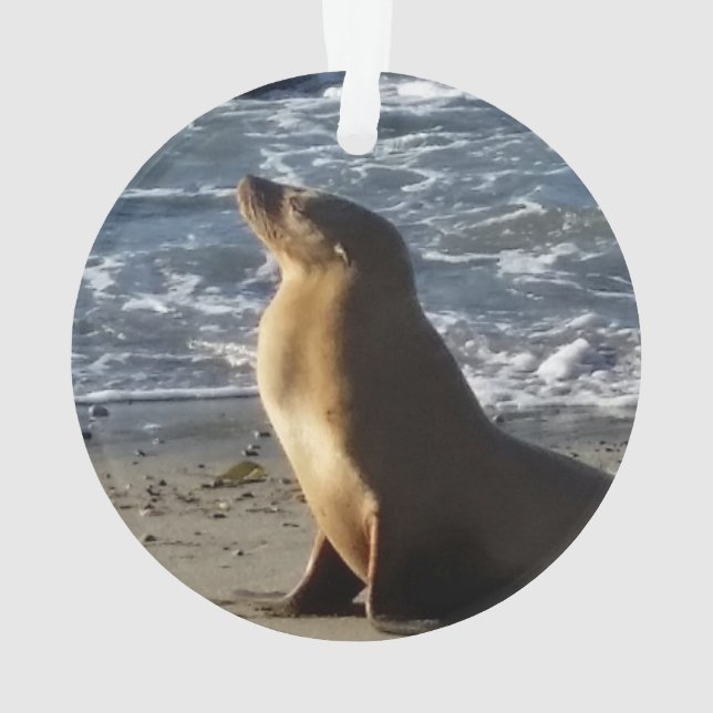 Sea Lion Christmas Ornament (Back)
