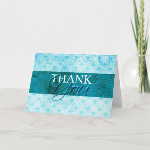 Sea Mist Colour Design Blank Inside Thank You Card