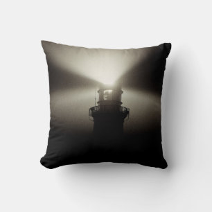 Sea Mist Galleyhead Lighthouse West Cork Ireland Throw Pillow