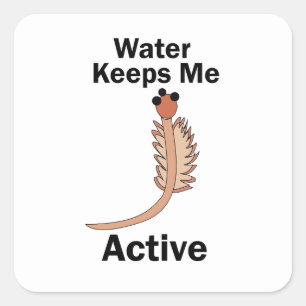 Sea Monkeys Brine Shrimp Water Keeps Me Active  Square Sticker