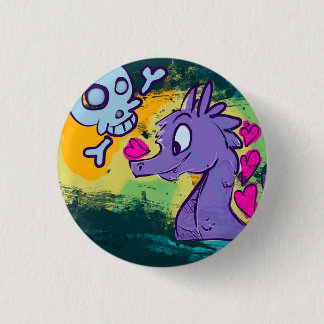 Sea Monster 1 Inch Round Button
