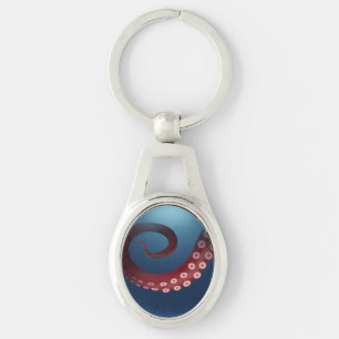 Sea Monster Octopus Arm Tentacle Suckers Nautical Keychain