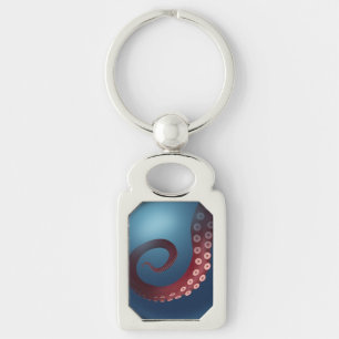 Sea Monster Octopus Arm Tentacle Suckers Nautical Keychain