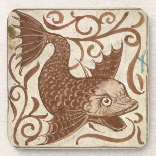 Sea Monster (w/c on paper) Coaster