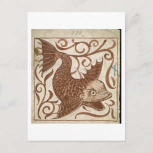 Sea Monster (w/c on paper) Postcard