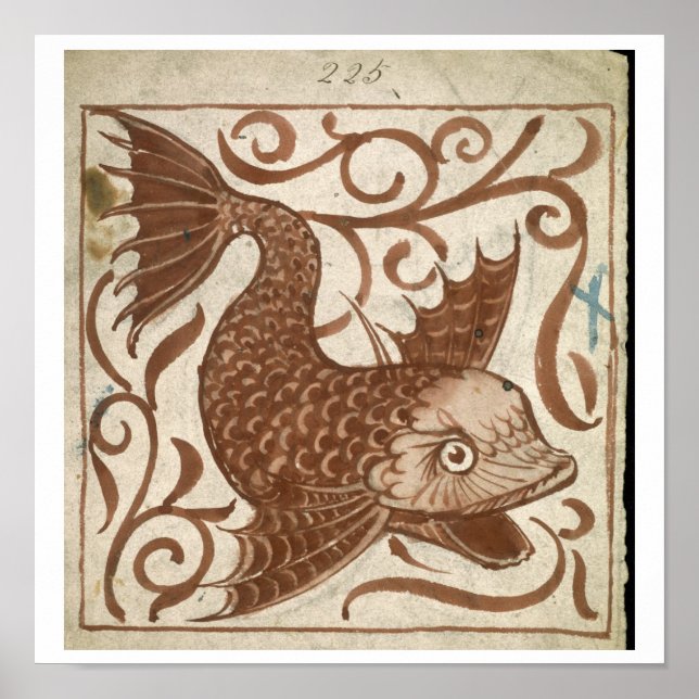 Sea Monster (w/c on paper) Poster (Front)