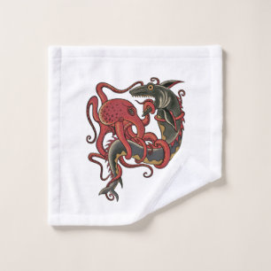 sea monsters wash cloth