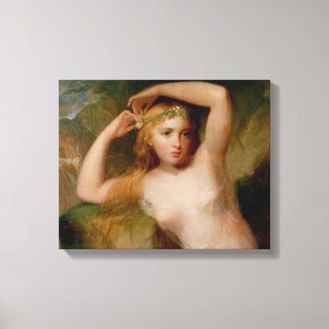 Sea Nymph (by Thomas Sully) Canvas Print (Front)