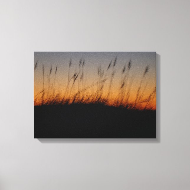 Sea Oats and Dunes at Sunset Canvas Print (Front)