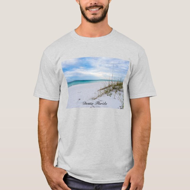 Sea Oats And White Sand Beach Morning T-Shirt (Front)