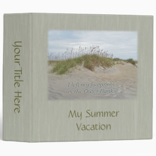 Sea Oats on Sand Dune Outer Banks NC Binder
