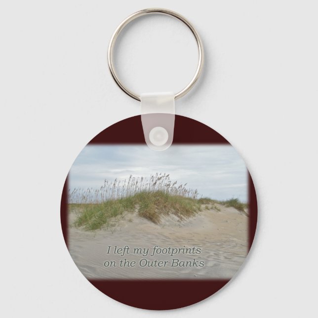 Sea Oats on Sand Dune Outer Banks NC Keychain (Front)