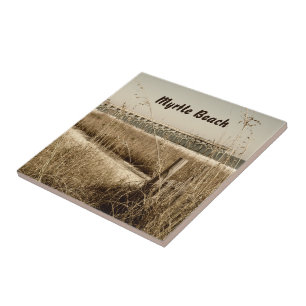 Sea Oats on the Dunes at Myrtle Beach Tile