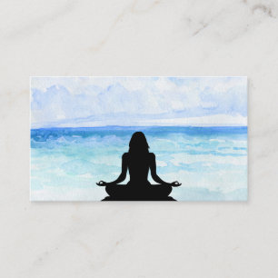 *~* Sea Ocean Beach Mindfulness Meditation Yoga Business Card