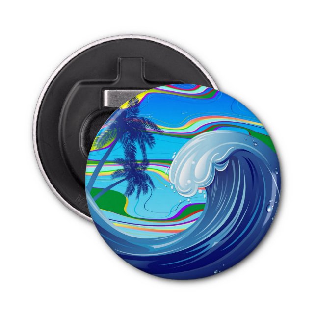Sea Ocean big Wave Water  Bottle Opener (Front)