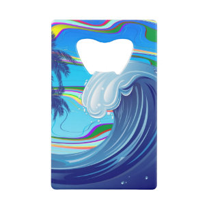 Sea Ocean big Wave Water  Credit Card Bottle Opener