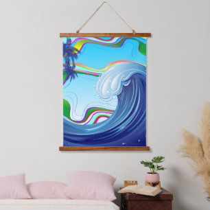 Sea Ocean big Wave Water  Hanging Tapestry