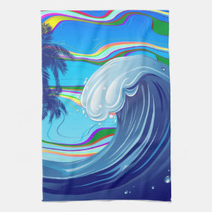 Sea Ocean big Wave Water Kitchen Towel
