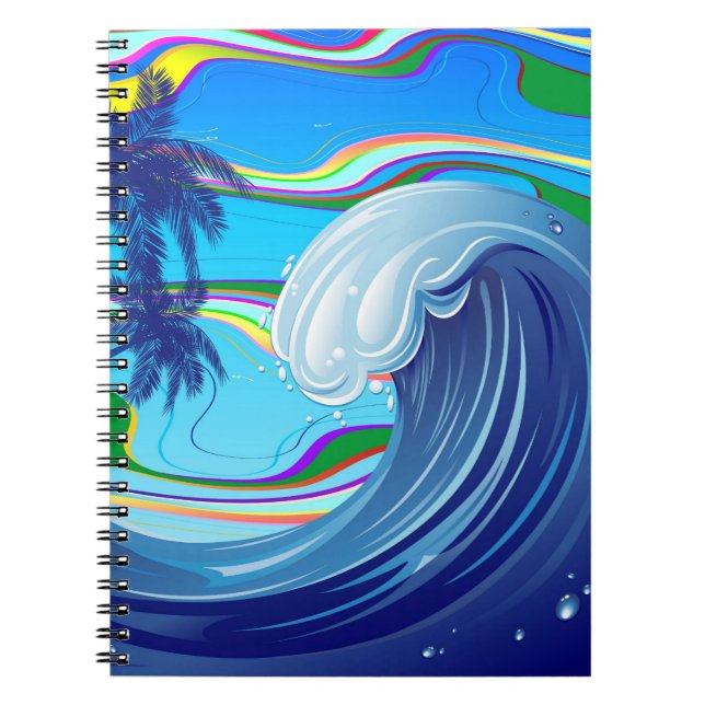 Sea Ocean big Wave Water  Notebook (Front)
