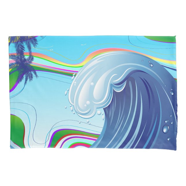 Sea Ocean big Wave Water  Pillowcase (Front)